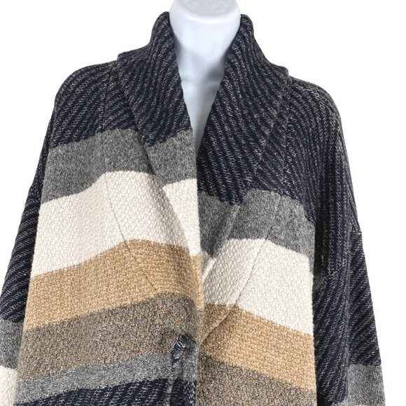 Chico's Cardigan Sweater Size 1 Multicolored Striped Polyester Blend NWT CJ-1192 - Picture 3 of 13